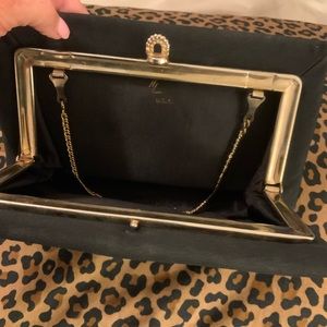 HL USA  1960’s vintage black SIGNED clutch EUC HENRY LEVINNE